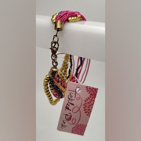 Tickled Pink Multi Strand Bracelet 9.5" - Picture 4 of 7